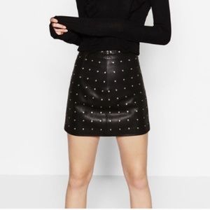 Zara studded mini skirt